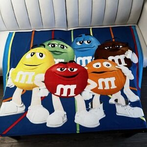 M&Ms Fleece Throw Blanket 60"X50" Two-sided 6 MARS Candy Characters
